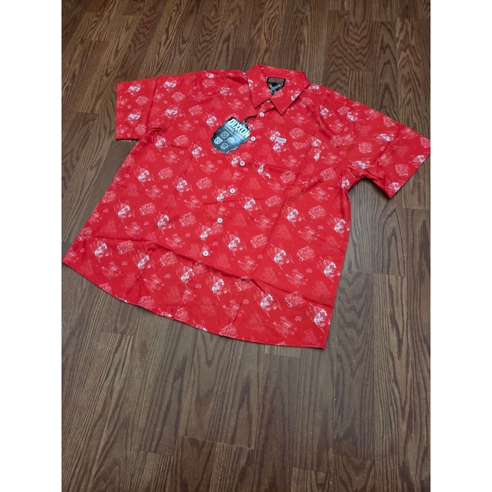 Dixxon Flannel Co The 350 Red Engine Blueprint Short Sleeve Shirt Mens 2X‎ NWT